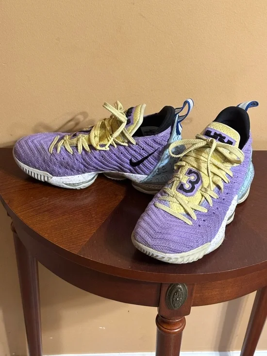 Nike LeBron 23 Purple Yellow Sneakers Size 8 - Picture 5 of 11